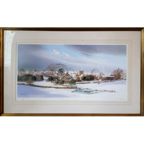 224 - By and After Michael BarnfatherDerbyshire Village in Winterlimited edition print 98/650, signed in p... 