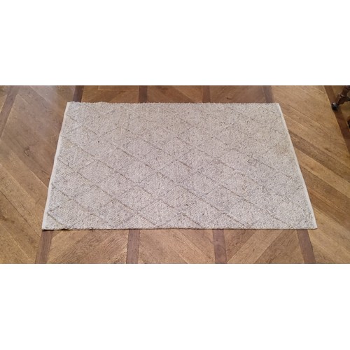 288 - A modern John Lewis handmade rug, subtle grey tones 46cm w x 71cm l