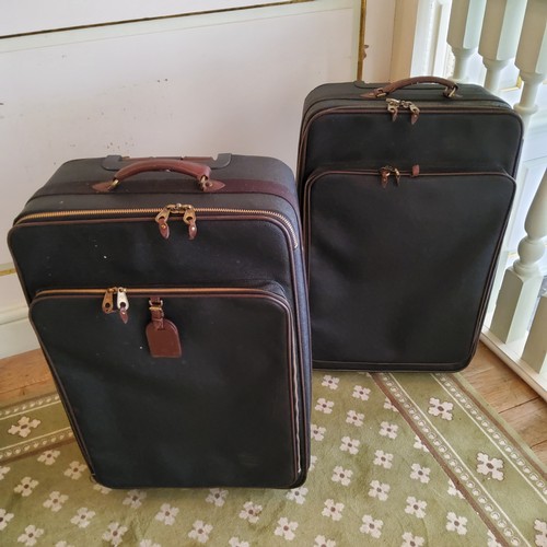 94 - Pair of Mulberry leather suitcases model 031694C, 50cm wide x 26 cm deep x 75 cm long, AF