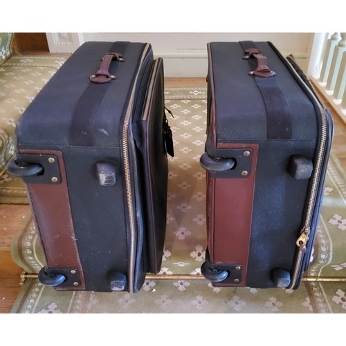 96 - Pair of Mulberry leather suitcases model 031694C, 50cm wide x 26 cm deep x 75 cm long, AF