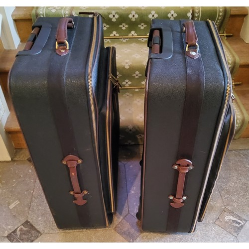 96 - Pair of Mulberry leather suitcases model 031694C, 50cm wide x 26 cm deep x 75 cm long, AF