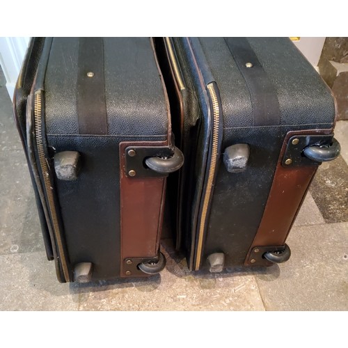 95 - Pair of Mulberry leather suitcases model 031694C, 50cm wide x 26 cm deep x 75 cm long, AF