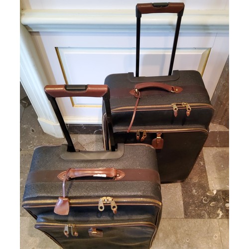 95 - Pair of Mulberry leather suitcases model 031694C, 50cm wide x 26 cm deep x 75 cm long, AF