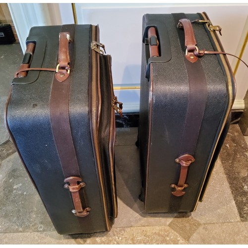 95 - Pair of Mulberry leather suitcases model 031694C, 50cm wide x 26 cm deep x 75 cm long, AF