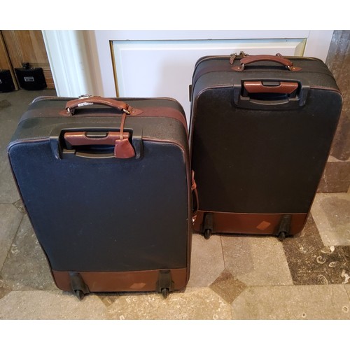 95 - Pair of Mulberry leather suitcases model 031694C, 50cm wide x 26 cm deep x 75 cm long, AF