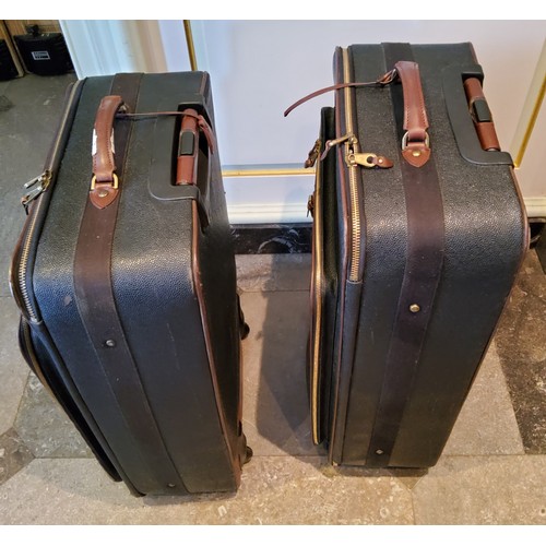 95 - Pair of Mulberry leather suitcases model 031694C, 50cm wide x 26 cm deep x 75 cm long, AF