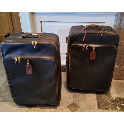 95 - Pair of Mulberry leather suitcases model 031694C, 50cm wide x 26 cm deep x 75 cm long, AF