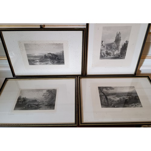 185 - Fifty framed plates taken from 'Gems of Scenery from Picturesque Europe', limited edition no.53/300,... 