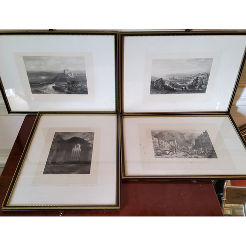 185 - Fifty framed plates taken from 'Gems of Scenery from Picturesque Europe', limited edition no.53/300,... 