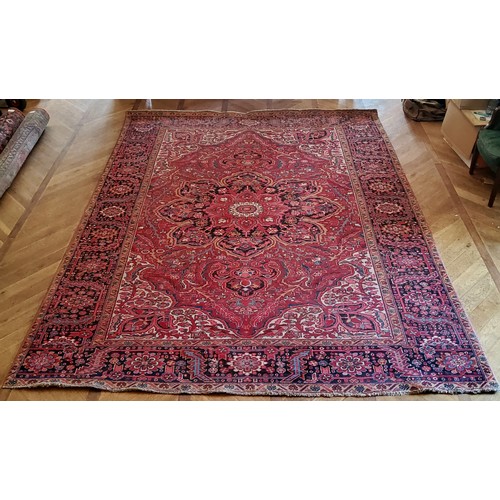 284 - A large hand finished Mashad Persian carpet390cm x 293cm