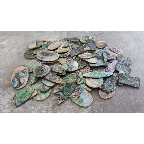 63 - A collection of jeweller's abalone pendant blanks