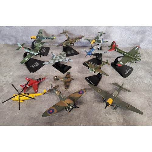 246 - A Dinky No. 719 Battle of Britain Spitfire Mk II; a Dinky No. 721 Junkers Ju 87B Stuka with bomb; an... 