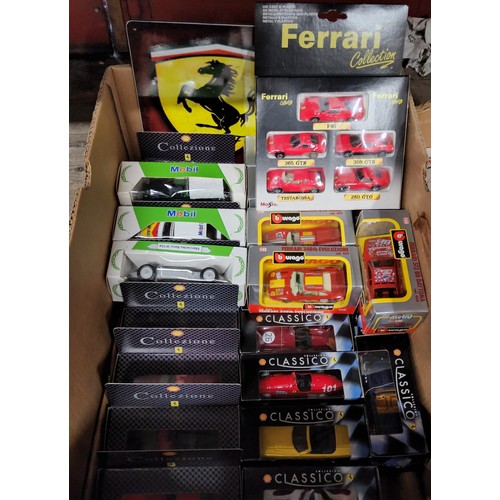 248 - Shell Ferrari Collezione Classico complete boxed set including 400 Superamerica, 330 P4, 750 Monza, ... 