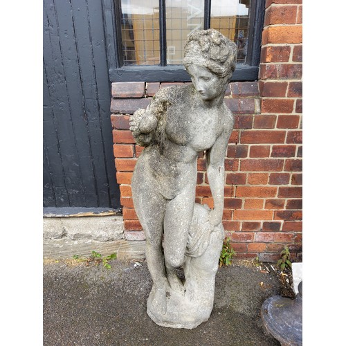 300 - Reconstituted statue of classical nude, 127cm heigh x 40cm wide