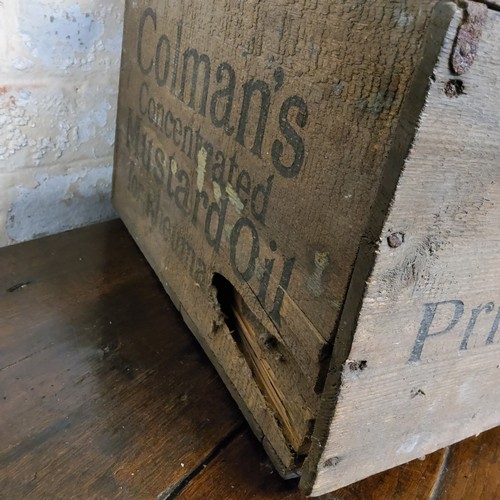 3 - Advertisement - a Victorian Coleman's Mustard crate c.1900 'Manufacturers to The Queen'