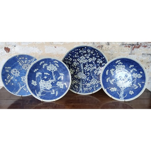 16 - Oriental Ceramics  - Various 18th century Chinese porcelain chargers decorated with underglaze ... 