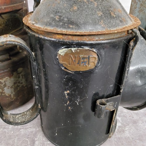 31 - Railwayana - a British Rail, Midland Rail carriage lantern; an LNER carriage lantern and another (3)