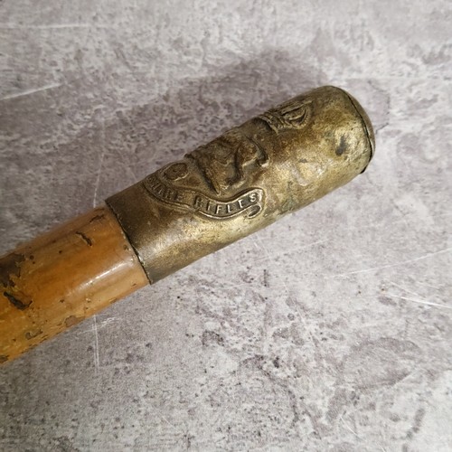 42 - Militaria - a Hallamshire Rifles swagger stick