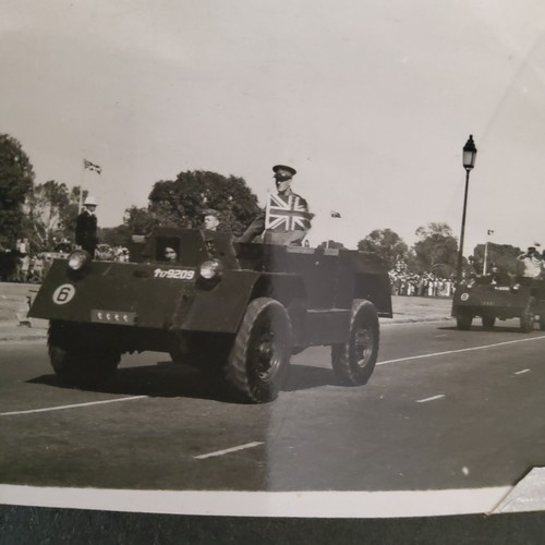 57 - Militaria & Photography - an album containing battalion life over seas post WWII; Showing black ... 