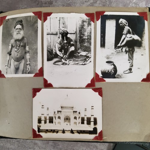 59 - Photography - Militaria & India - an early 20th century comprehensive photography album of black... 