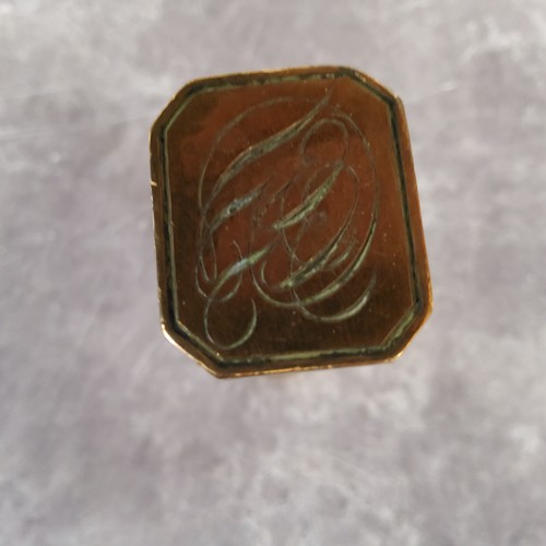 74 - An 18th century bronze seal stamp