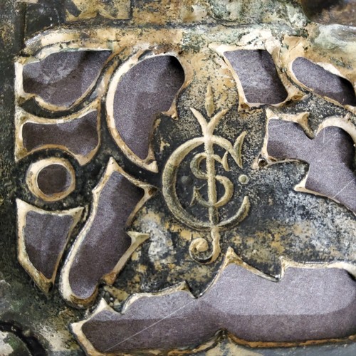 85 - An early 19th century brass and iron farmhouse stove-top  trivet circa 1800