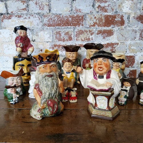 164 - A collection of Toby jugs including Woods & Sons No.1 Toby jug, Father Neptune, Wedgwood Unicorn... 