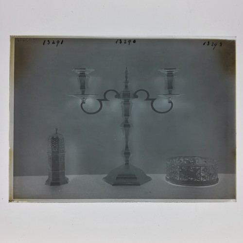 187 - Local History - Old Sheffield Plate & Sheffield Silver Interest - Eight glass plate negatives of... 