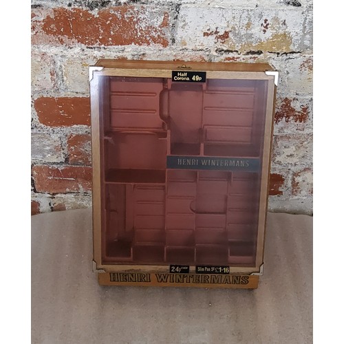 52 - Henri Wintermans table or wall mount glass fronted, point of sale cigar display box, 37cm height&nbs... 