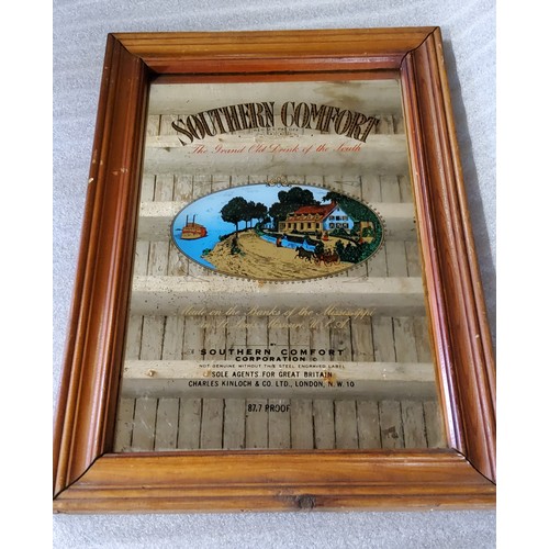 56 - Breweriana - two vintage Southern comfort mirrors. 'The Grand Old Drink of The South' advertising mi... 