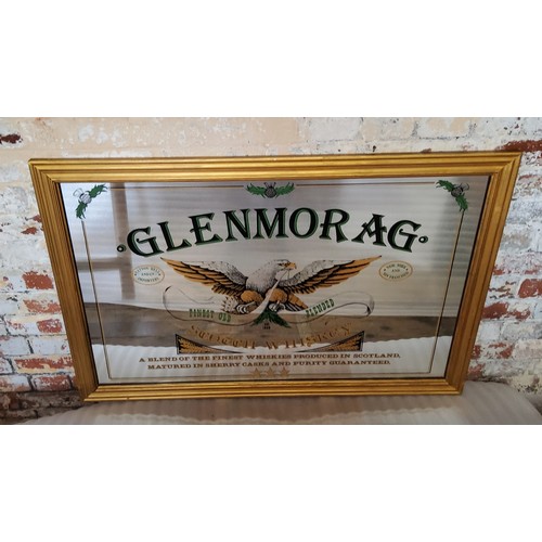 62 - Breweriana - a Glenmorag Scotch whiskey, advertising mirror, Bell & Co importers, Catton, framed... 