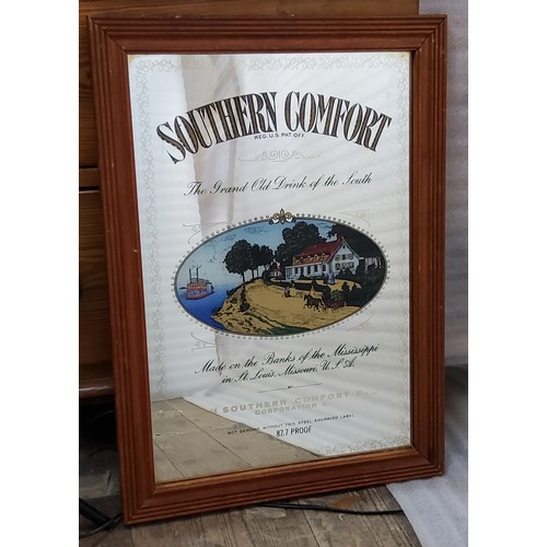 56 - Breweriana - two vintage Southern comfort mirrors. 'The Grand Old Drink of The South' advertising mi... 