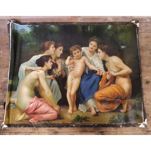 138 - A decorative 20th century oil on canvas, After William-Adolphe Bouguereau's original 'Admiration', u... 