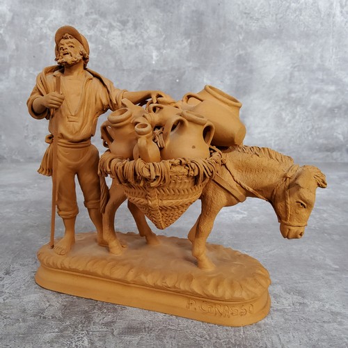 156 - An Italian terracotta sculpture of a farmer