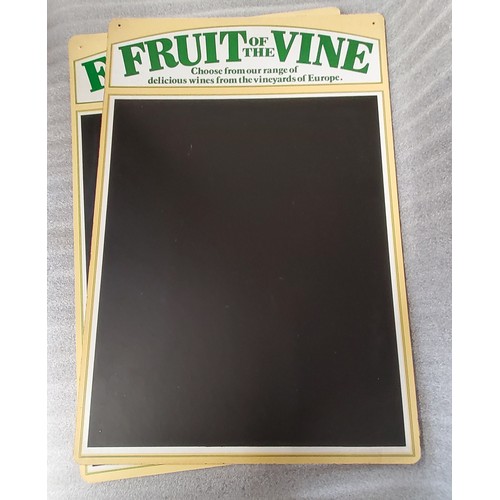 62A - The Glenlivet branded advertising chalk board, framed, Two fruit of the vine advertising chalk board... 