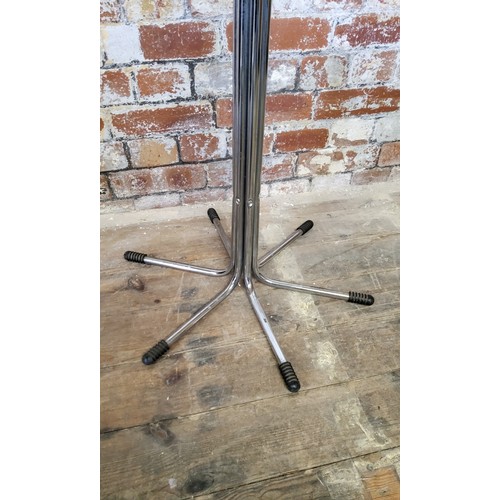 226 - A Mid-century Design chromed coat standheight 169cm x base 53cm