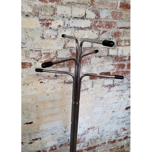 226 - A Mid-century Design chromed coat standheight 169cm x base 53cm