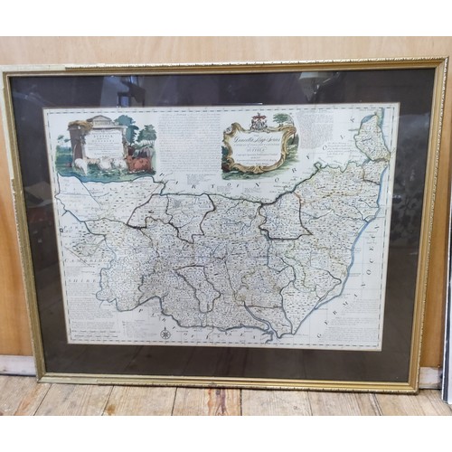 237A - Framed reproduction maps of Suffolk, Western Isles Ivra and East Riding of Yorkshire