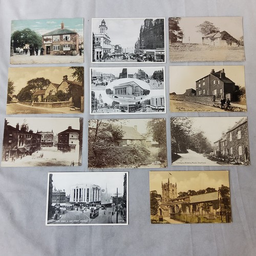 26 - Sheffield Interest Postcards - Late Victorian Real Phototgraph RP postcards of Sheffield street view... 