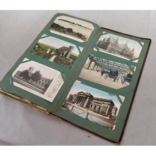 32 - Postcards - An Edwardian album of early 20th century Sheffield related scenes and others, including ... 