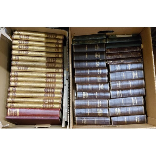 146 - Decorative Bindings - two boxes of antiquarian effect gilded volumes