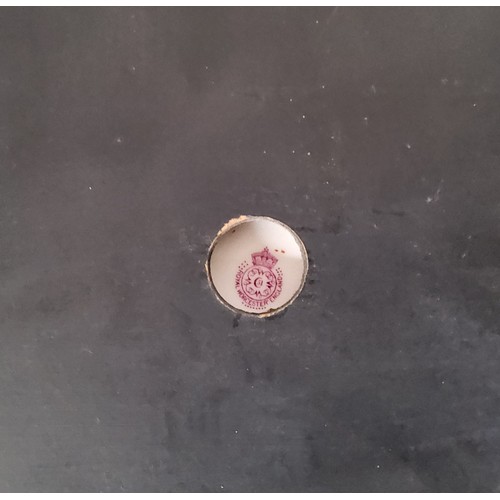 18 - A Victorian Royal Worcester circular plate painted by Harry Davis, signed, Fishing by the Bridge, th... 