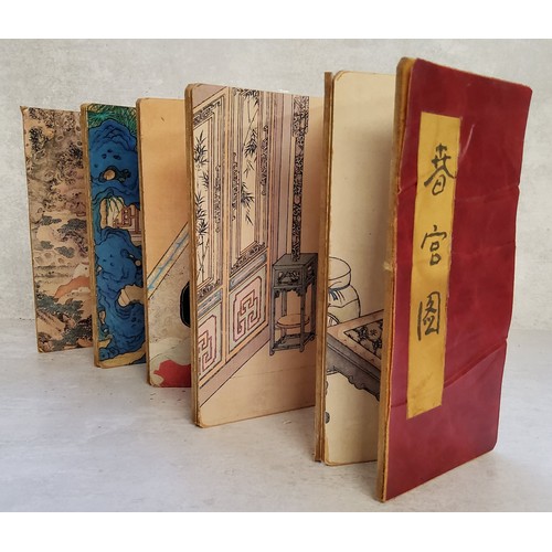 36 - Erotica - an unusual Japanese&nbsp;concertina erotic pillow book, the ten fold out board leaves deco... 