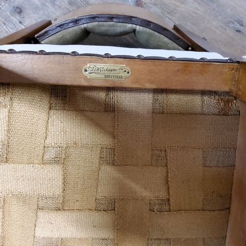 52 - A pair of Art Deco walnut and bentwood bedroom chairs c.1930 with&nbsp;'T.B&W. Cockayne Cabinet ... 