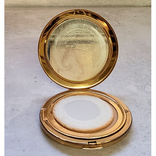 61 - A vintage RAF Stratton compact, sky blue enamelled cover mounted with a winged RAF emblem