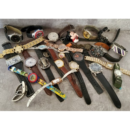 234 - Various lady's and gentleman's wrist watches including Lorus, Police, Star Wars, Disney etc.