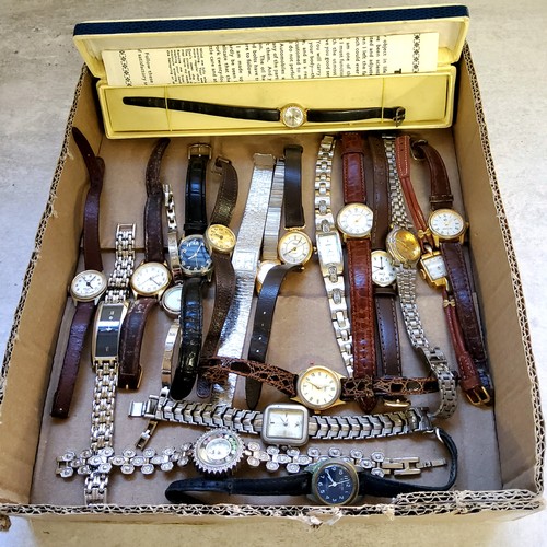 241 - Watches - various lady's watches including Accurist Diamond, an Elco with box & papers; others i... 