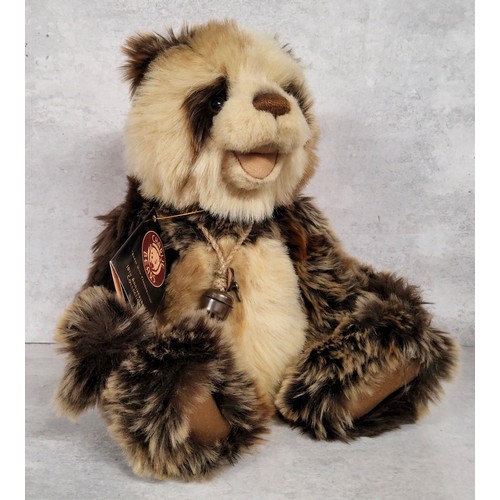 262 - Charlie Bears Anniversary Woody Giggler open mouth panda bear, 10th Anniversary 2015, produced espec... 