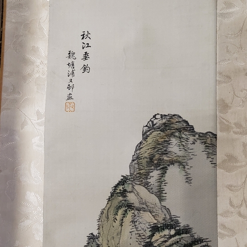 3 - Two early 20th century Chinese scrolls, in the manner of Wu Changshuo of imperial landscapes,  ... 