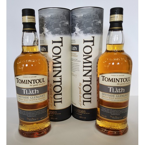 114 - Speyside Glenlivert Tomintoul T'lath Speyside Single Malt Scotch Whisky, Distillery Bottling, 70cl, ... 